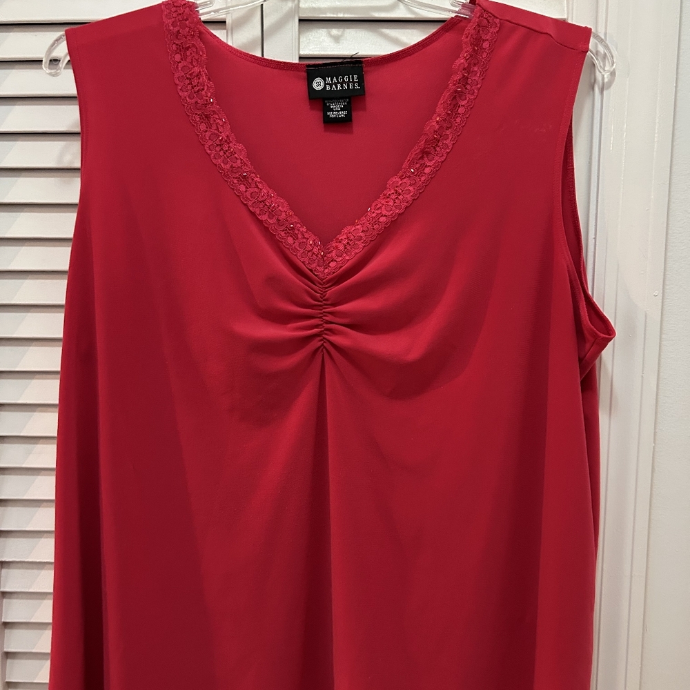 Maggie Barnes Women's Pink Sleeveless Top